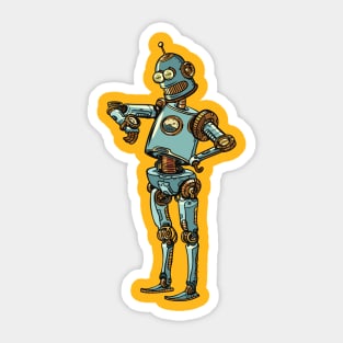 Vintage Robot Sticker